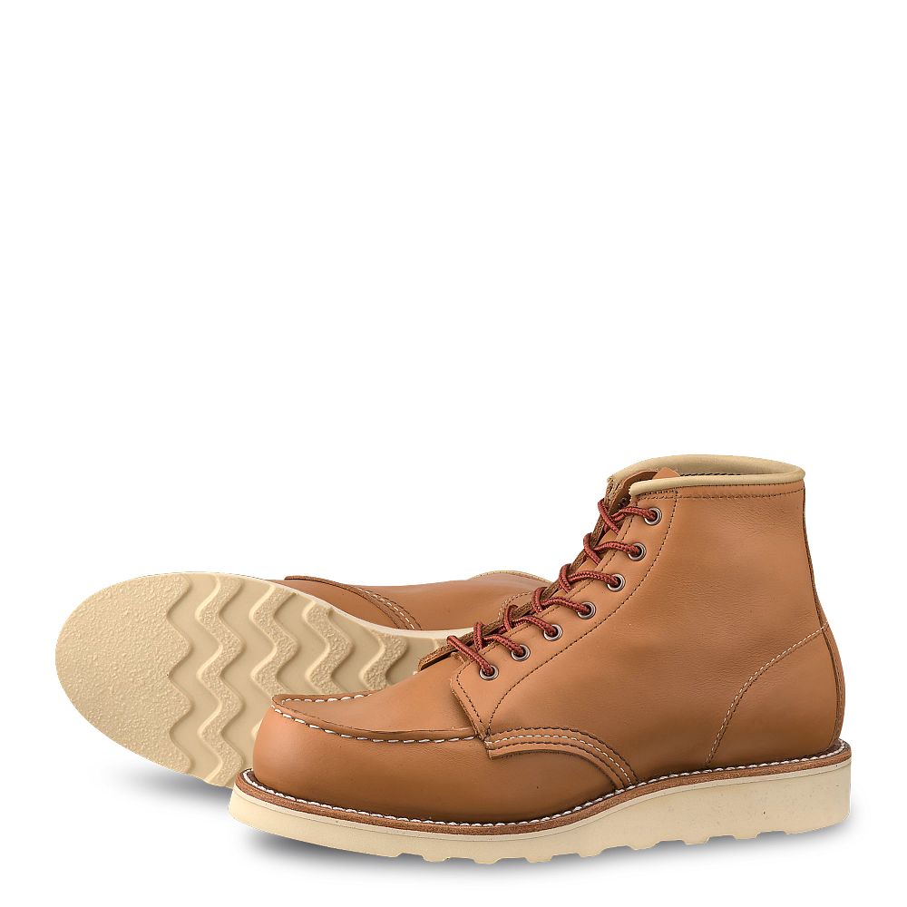 6-Inch Classic Moc | - Tan - Women's Short Boots in Tan Boundary Leather