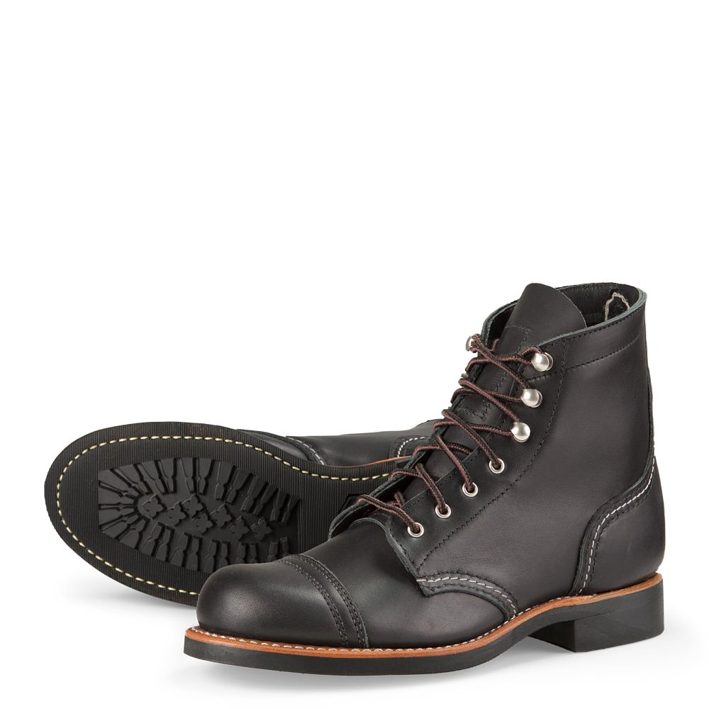 Iron Ranger | - Black - Women's Short Boots in Black Boundary Leather