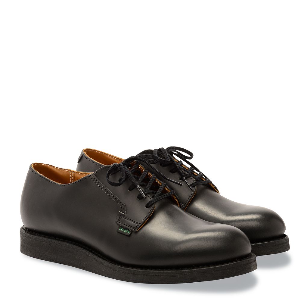 Postman Oxford | - Black - Men\'s Oxford in Black Chaparral Leather