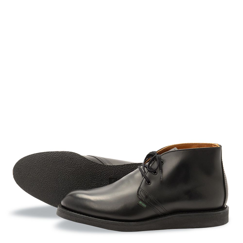 Postman Chukka | - Black - Men's Chukka in Black Chaparral Leather