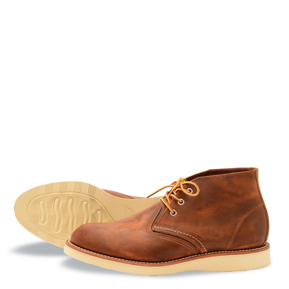 Work Chukka | - Copper - Men\'s Chukka in Copper Rough & Tough Leather