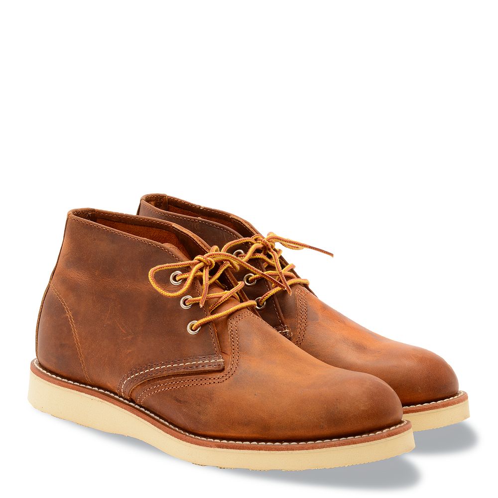 Work Chukka | - Copper - Men\'s Chukka in Copper Rough & Tough Leather