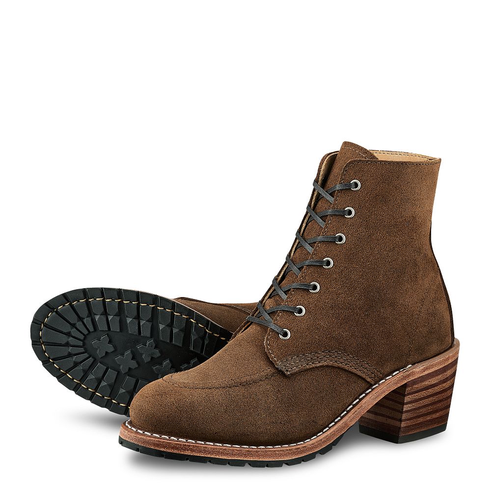 Clara - Clove - Women\'s Heeled Boots in Clove Acampo Leather