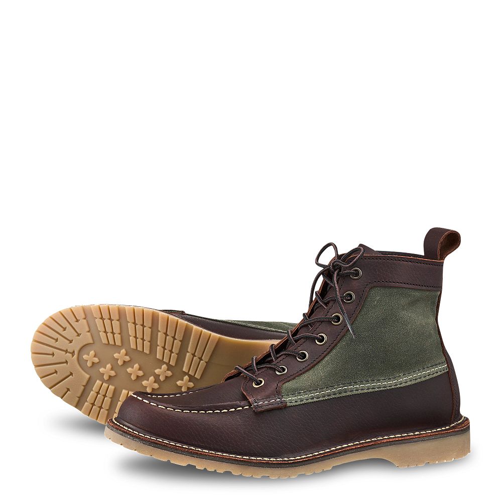 Weekender Canvas Moc | - Briar - Men's 6-Inch Boots in Briar Oil-Slick Leather
