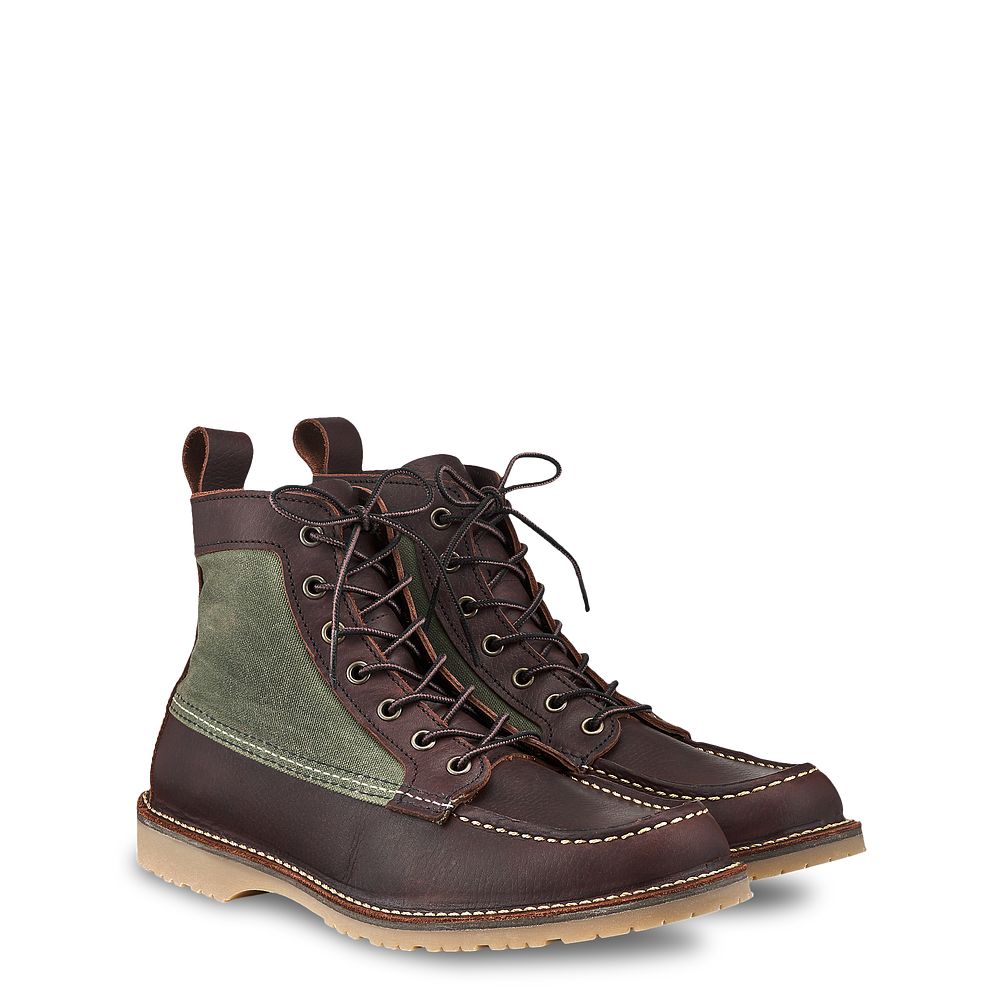 Weekender Canvas Moc | - Briar - Men\'s 6-Inch Boots in Briar Oil-Slick Leather