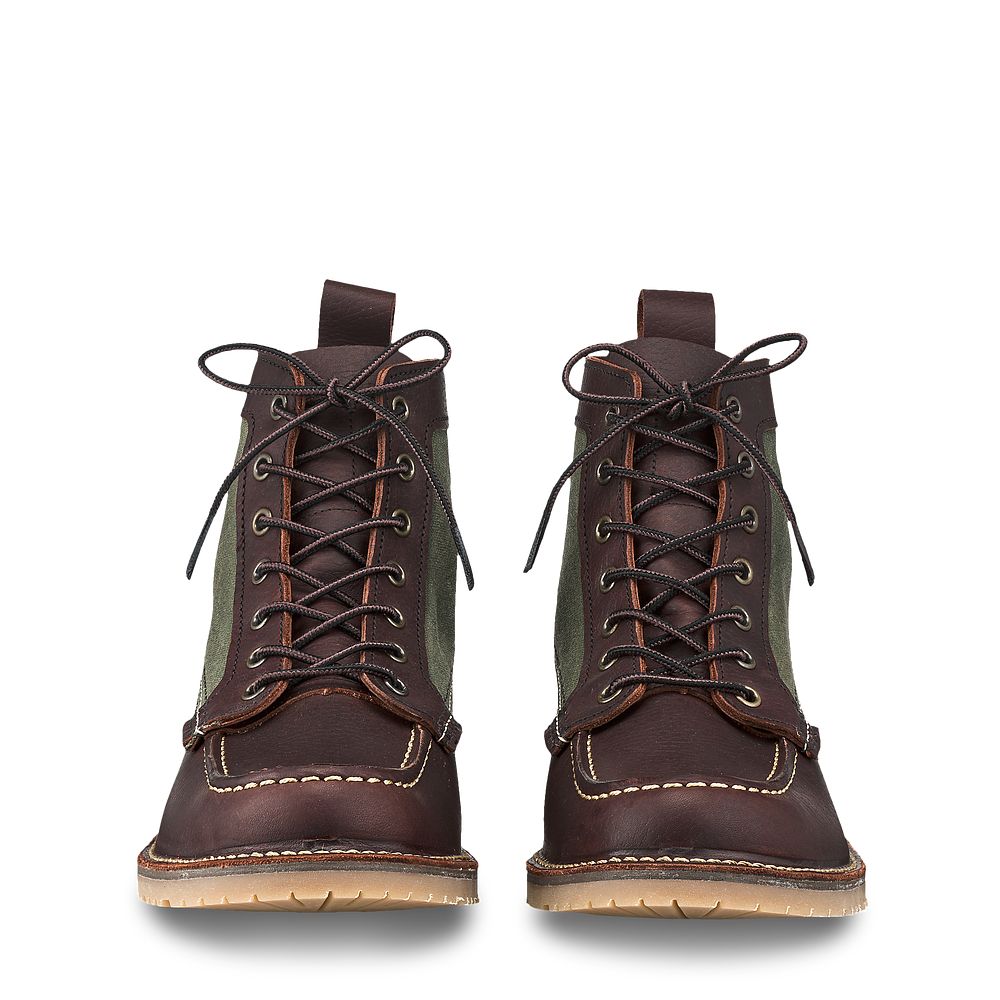 Weekender Canvas Moc | - Briar - Men\'s 6-Inch Boots in Briar Oil-Slick Leather