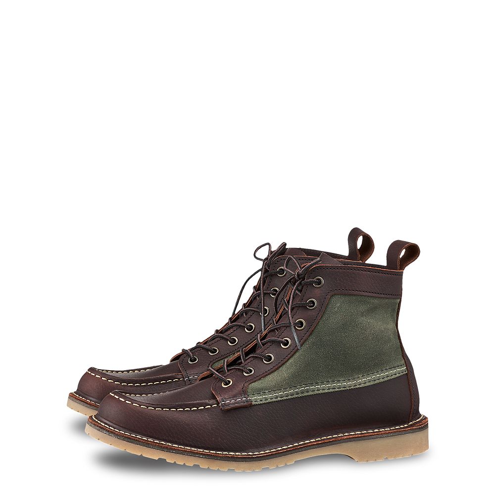Weekender Canvas Moc | - Briar - Men\'s 6-Inch Boots in Briar Oil-Slick Leather