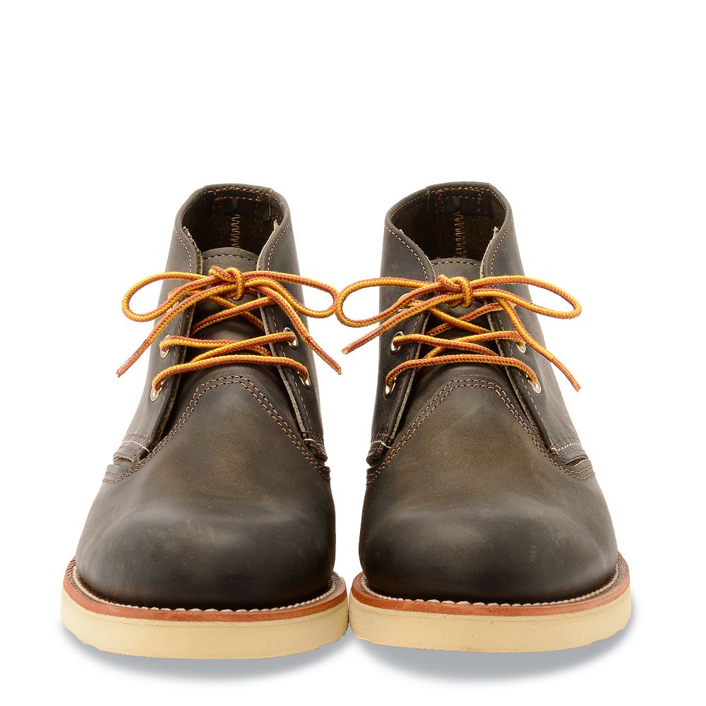 Work Chukka | - Charcoal - Men\'s Chukka in Charcoal Rough & Tough Leather