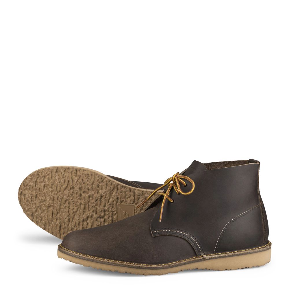 Weekender Chukka | - Copper - Men's Chukka in Concrete Rough & Tough Leather Weekender Chukka | - Copper - Men's Chukka in Concrete Rough & Tough Leather