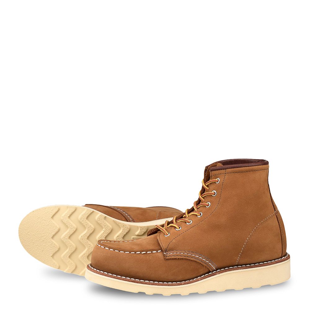 6-inch Classic Moc | - Honey - Women's Short Boots in Honey Chinook Leather