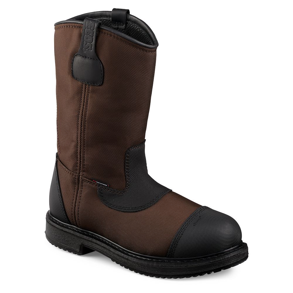 MaxBond - Men's 12-inch Waterproof Safety Toe Pull-On Boots