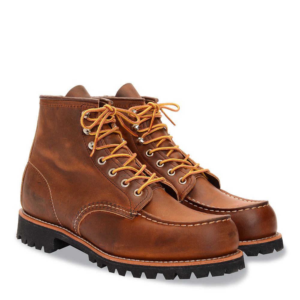 Roughneck | - Copper - Men\'s 6-Inch Boots in Copper Rough & Tough Leather