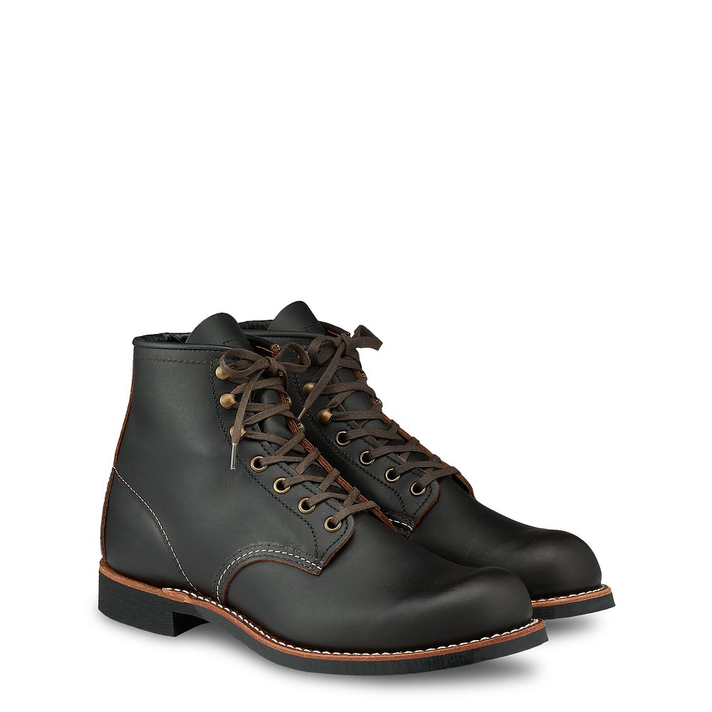 Blacksmith - Black - Men's 6-Inch Boots in Black Prairie Leather ...