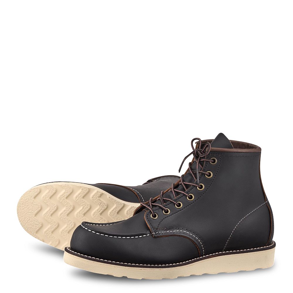 Classic Moc | - Black - Men's 6-Inch Boots in Black Prairie Leather