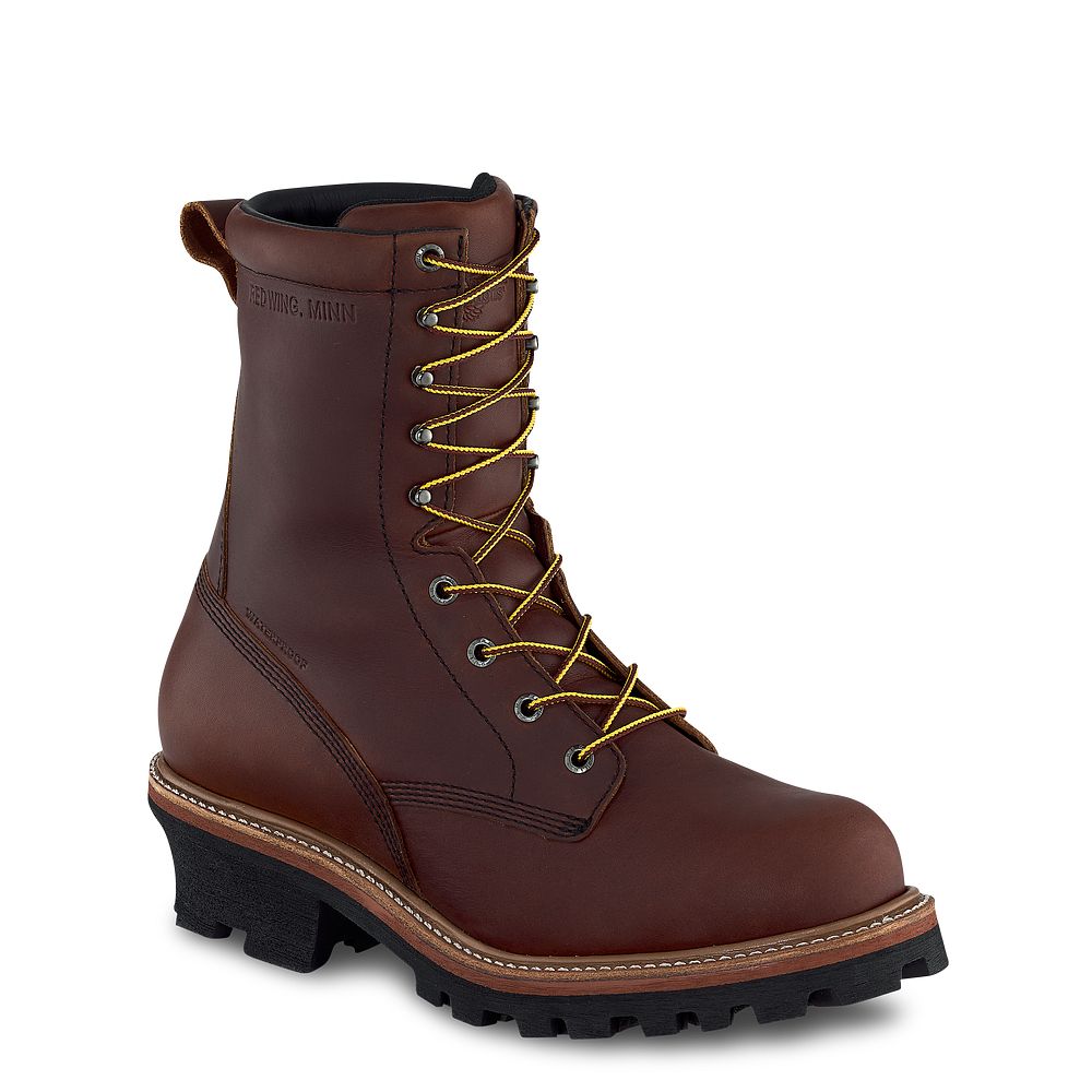 LoggerMax - Men\'s 9-inch Waterproof, Soft Toe Logger Boots