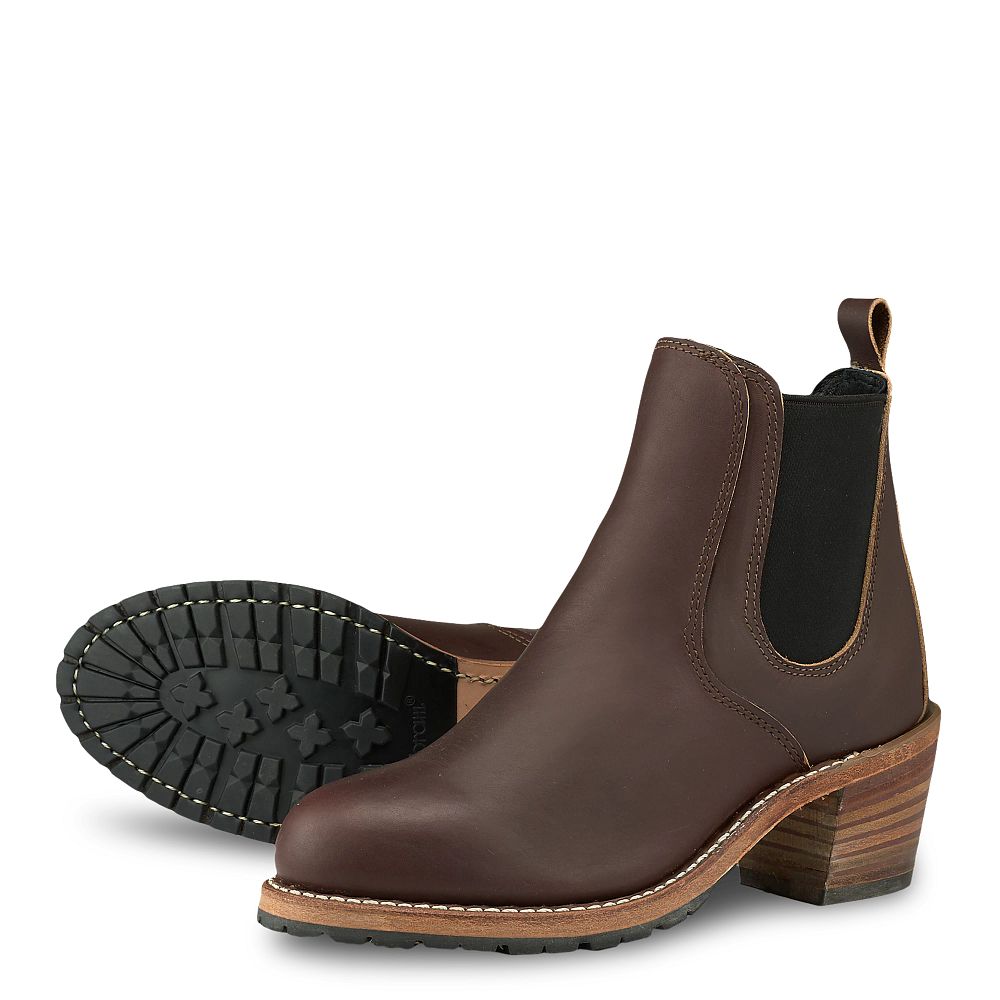 Harriet | - Mahogany - Women's Heeled Boots in Mahogany Oro-iginal Leather