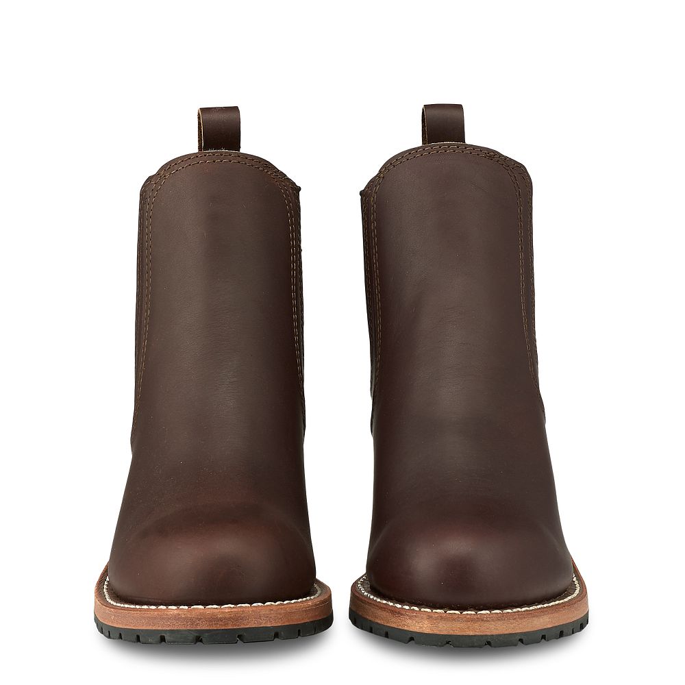 Harriet | - Mahogany - Women\'s Heeled Boots in Mahogany Oro-iginal Leather