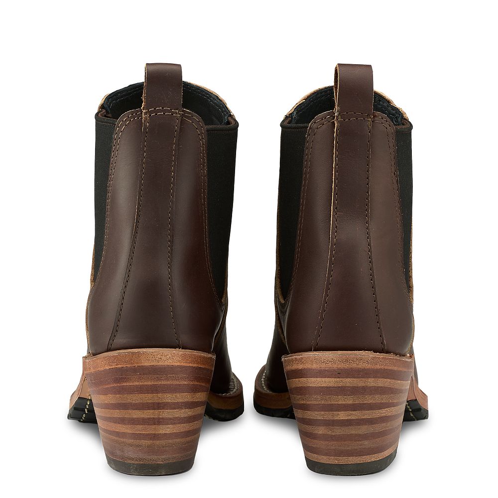 Harriet | - Mahogany - Women\'s Heeled Boots in Mahogany Oro-iginal Leather