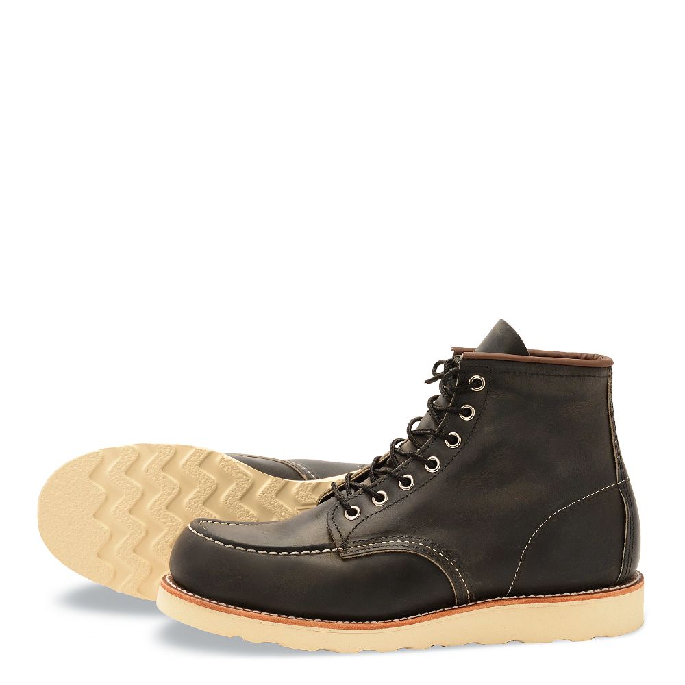 Classic Moc | - Charcoal - Men's 6-Inch Boots in Charcoal Rough & Tough Leather