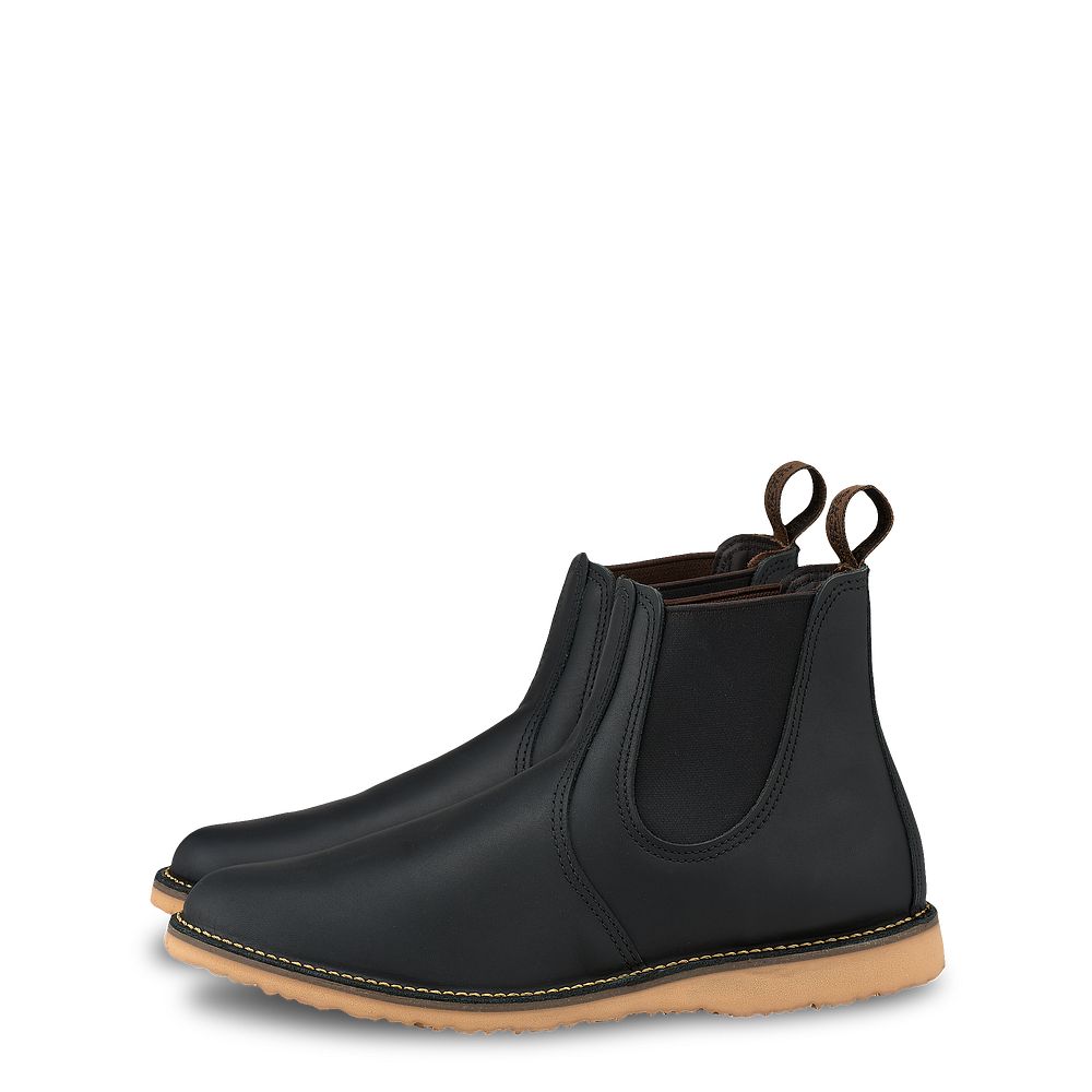 Weekender Chelsea | - Black - Men\'s 6-Inch Boots in Black Harness Leather