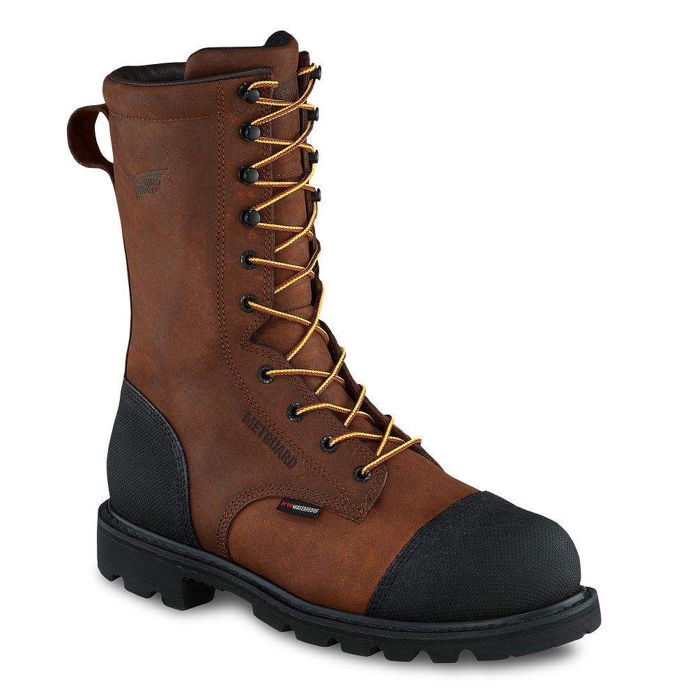TruWelt - Men's 10-inch Waterproof Safety Toe Metguard Boots