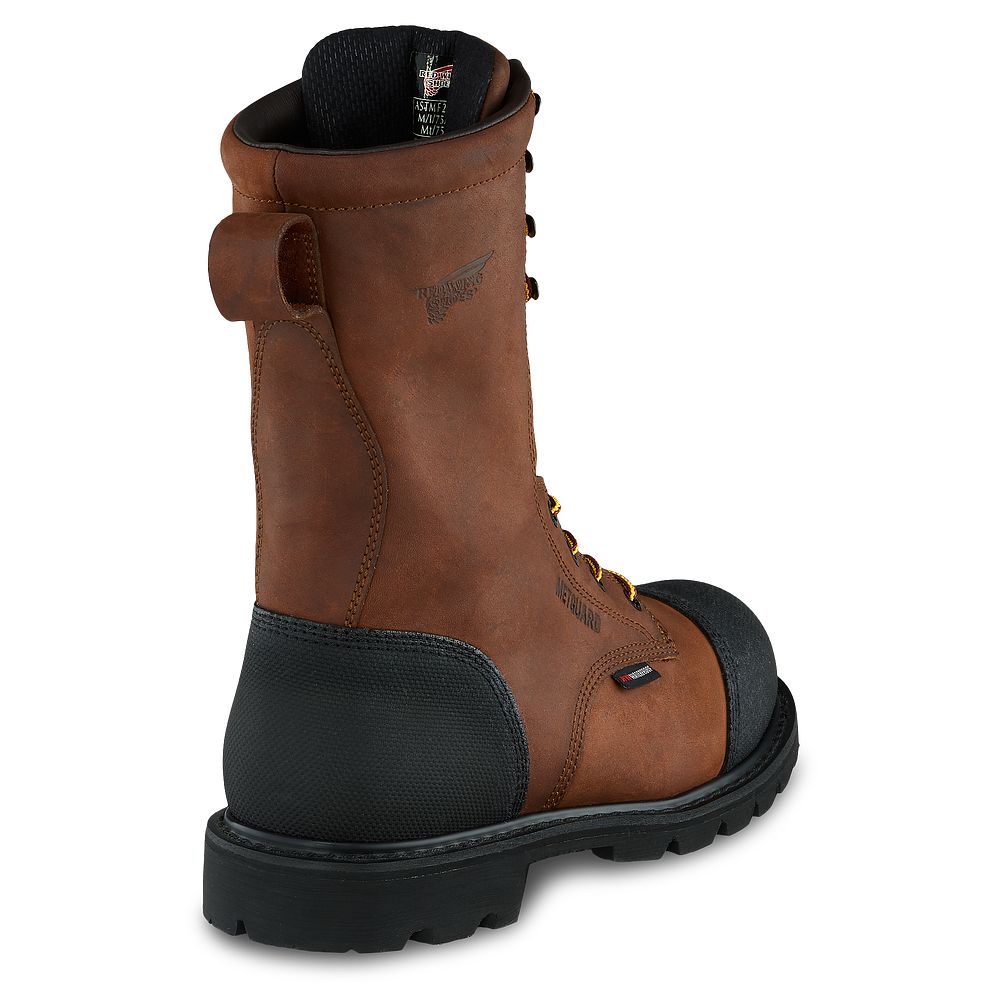 TruWelt - Men\'s 10-inch Waterproof Safety Toe Metguard Boots