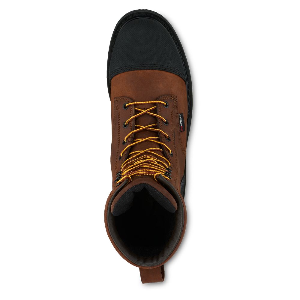 TruWelt - Men\'s 10-inch Waterproof Safety Toe Metguard Boots