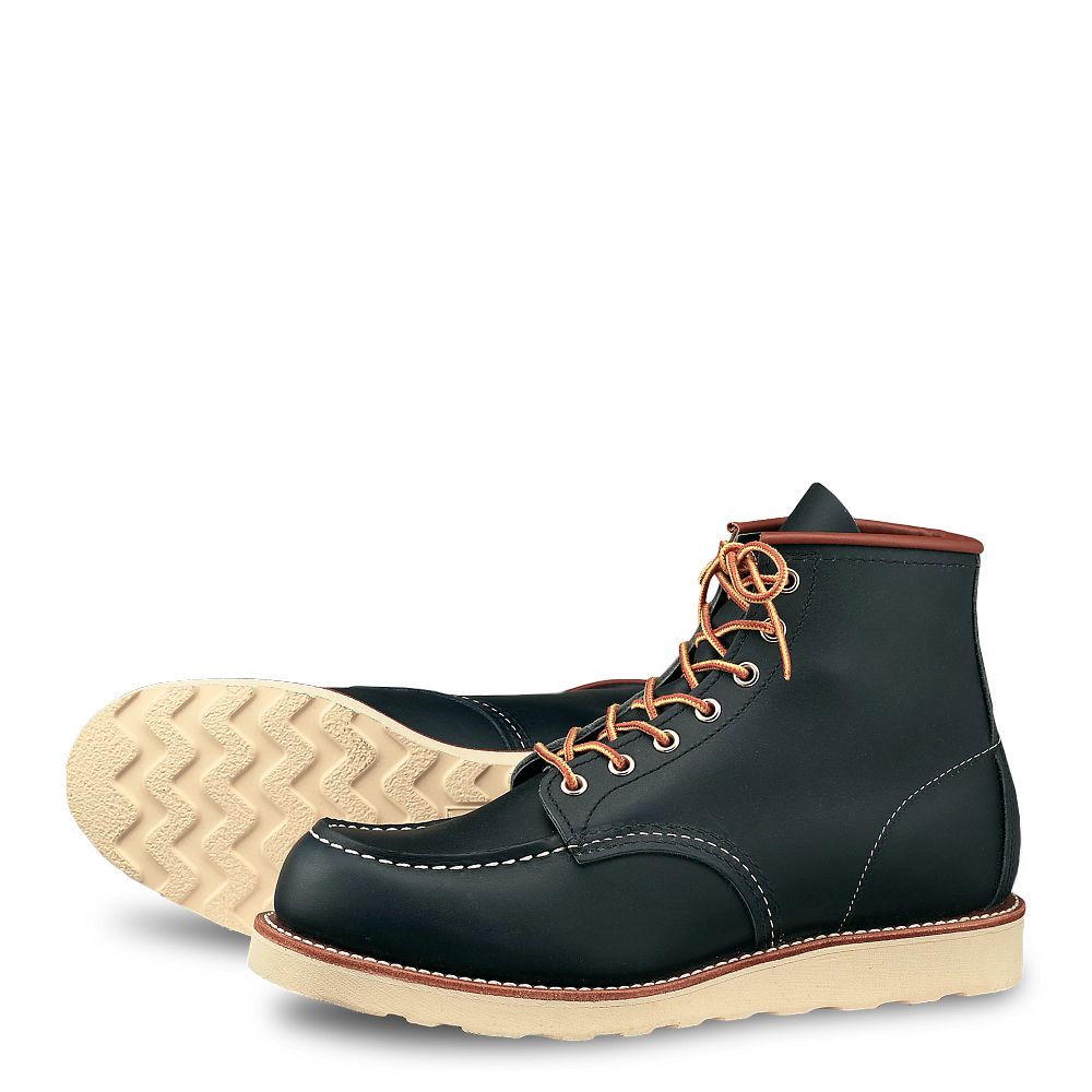 Classic Moc | - Navy - Men\'s 6-Inch Boots in Navy Portage Leather
