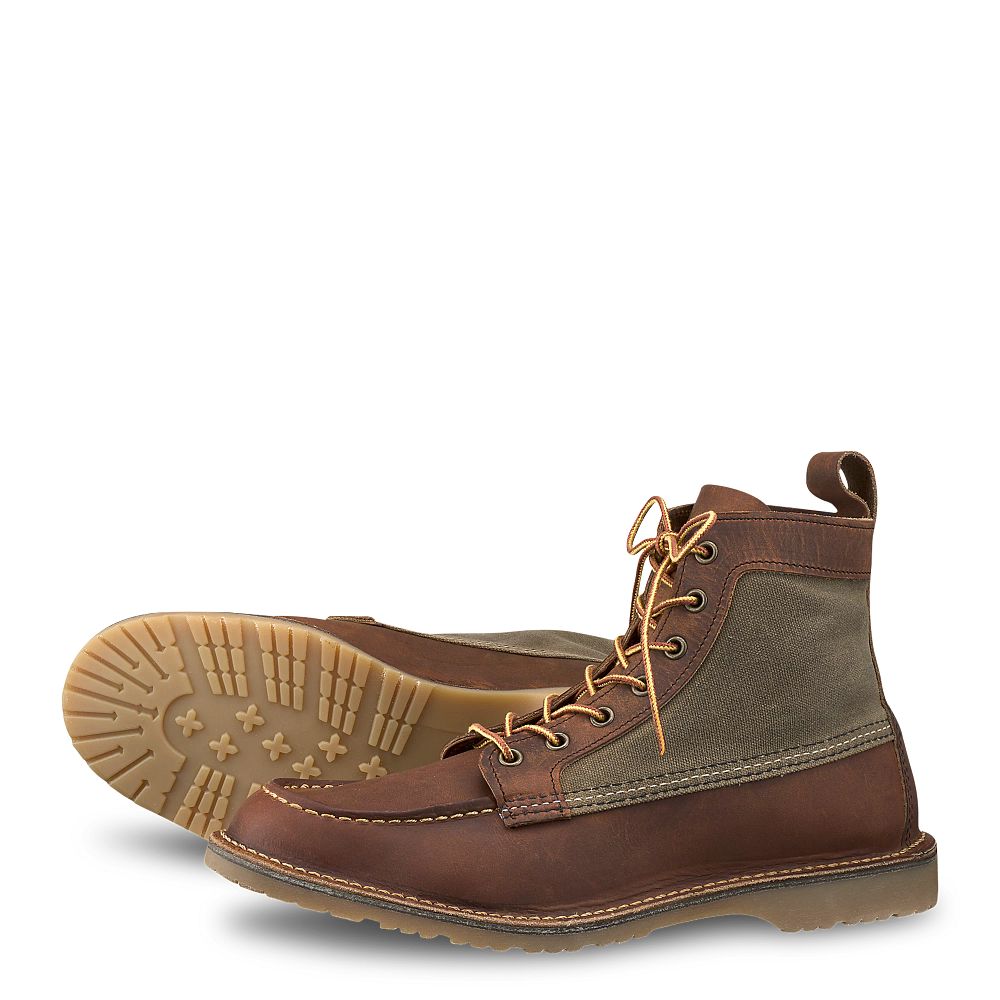 Weekender Canvas Moc | - Copper - Men's 6-Inch Boots in Copper Rough & Tough Leather