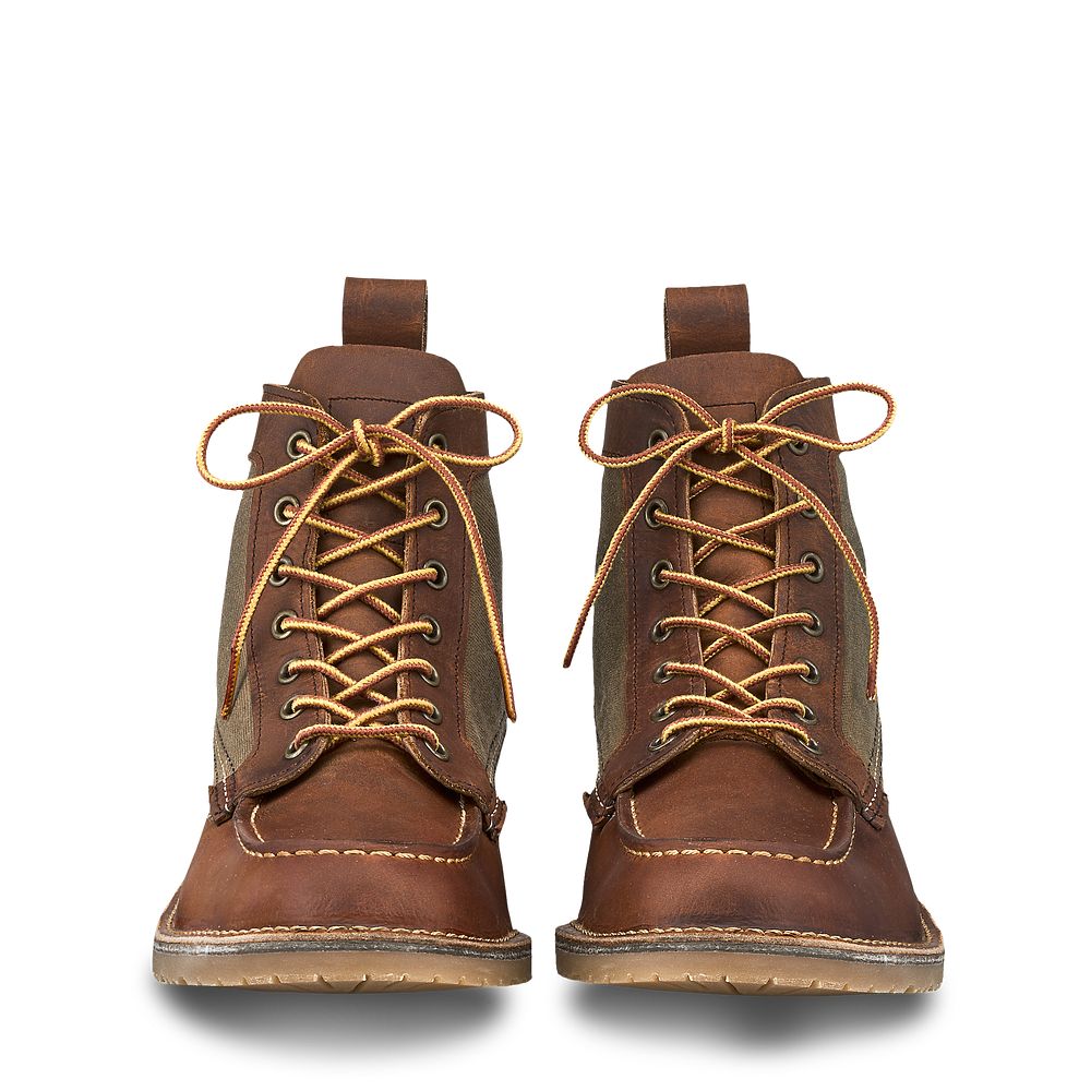 Weekender Canvas Moc | - Copper - Men\'s 6-Inch Boots in Copper Rough & Tough Leather