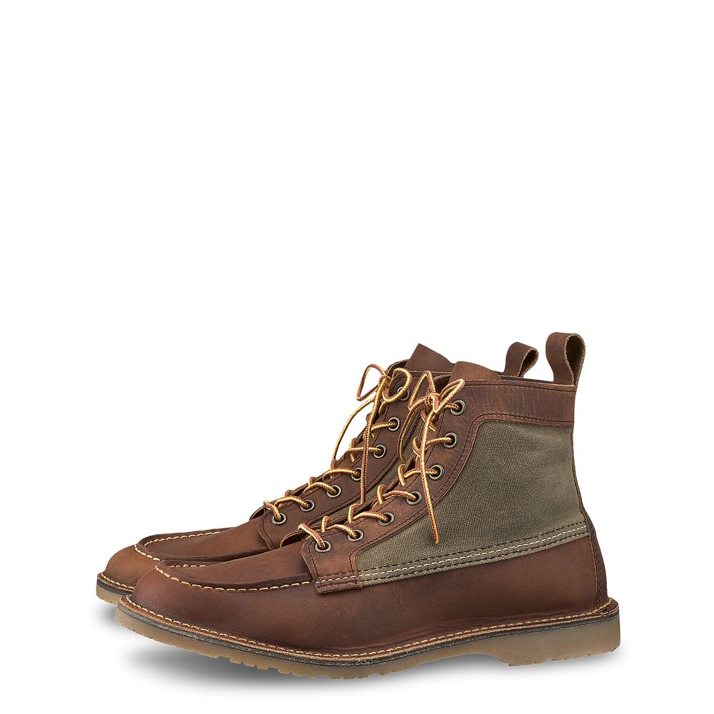 Weekender Canvas Moc | - Copper - Men\'s 6-Inch Boots in Copper Rough & Tough Leather