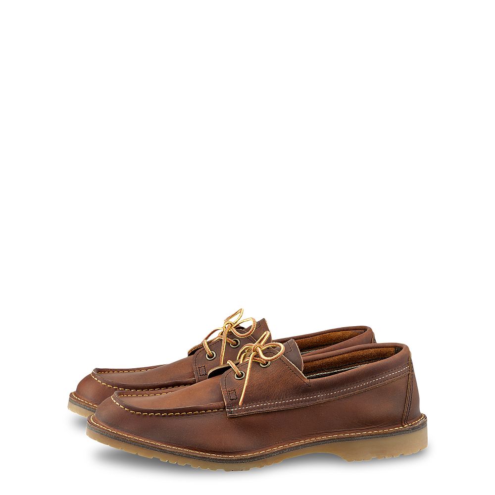 Weekender Camp Moc | - Copper - Men\'s Oxford in Copper Rough & Tough Leather