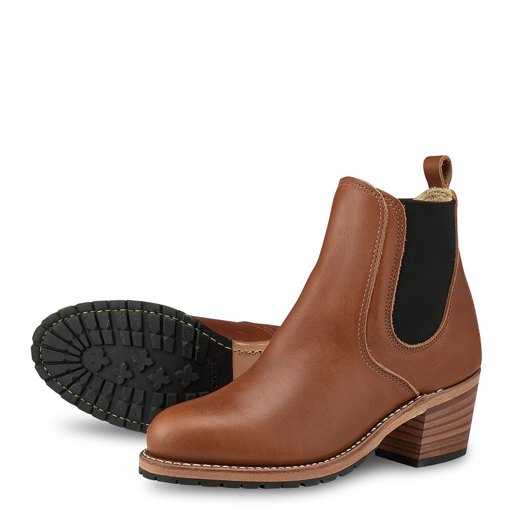 Harriet | - Pecan - Women's Heeled Boots in Pecan Boundary Leather