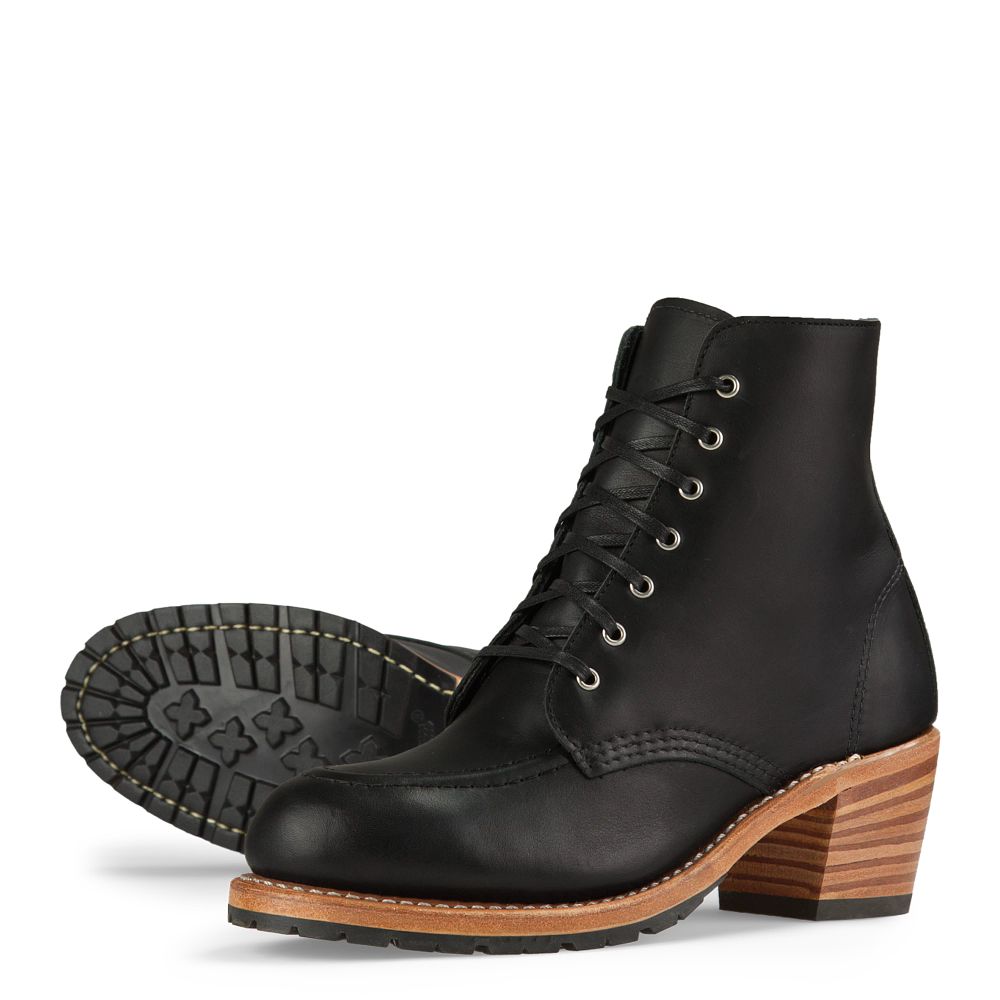 Clara - Black - Women's Heeled Boots in Black Boundary Leather