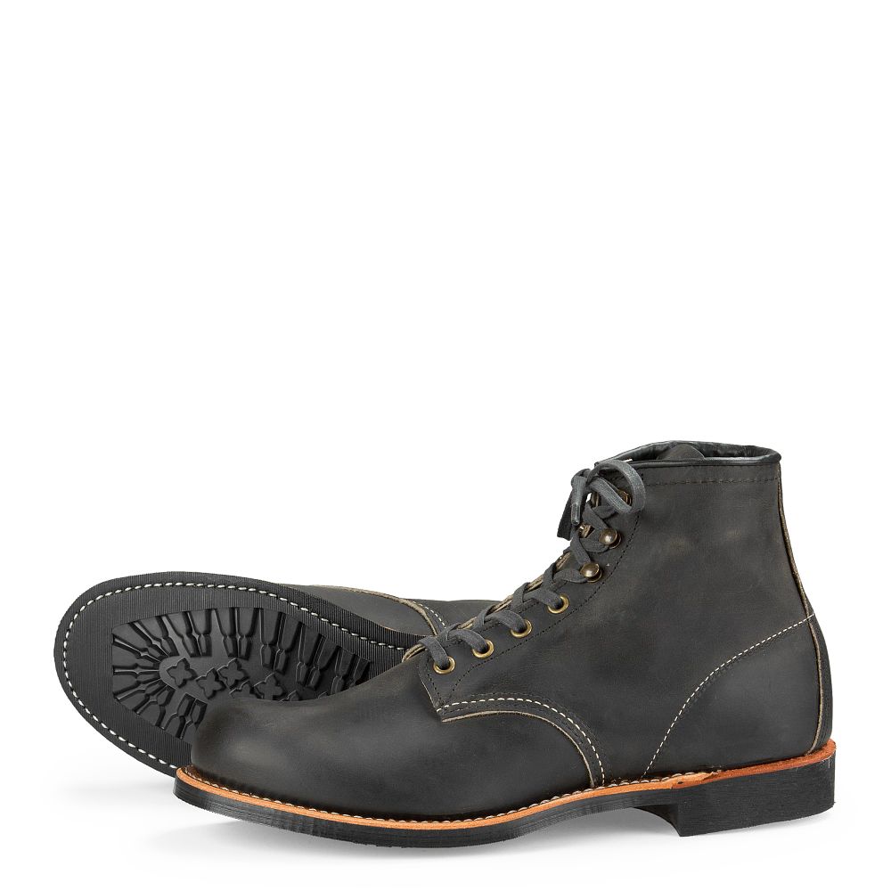 Blacksmith | - Charcoal - Men's 6-Inch Boots in Charcoal Rough & Tough Leather